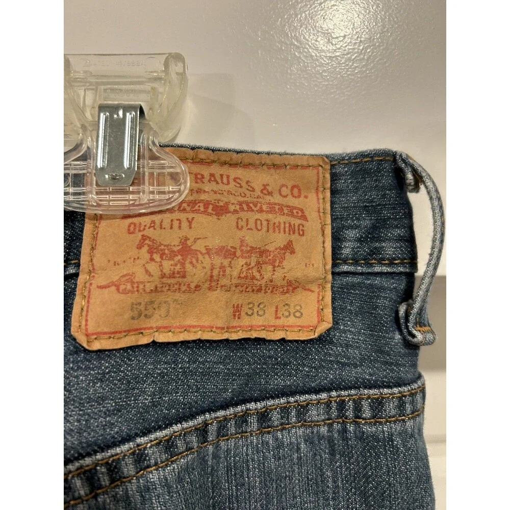 Levi’s Y2K 550 Vintage Jeans Men’s 38x38 Relaxed Fit 100% Cotton Blue Denim
